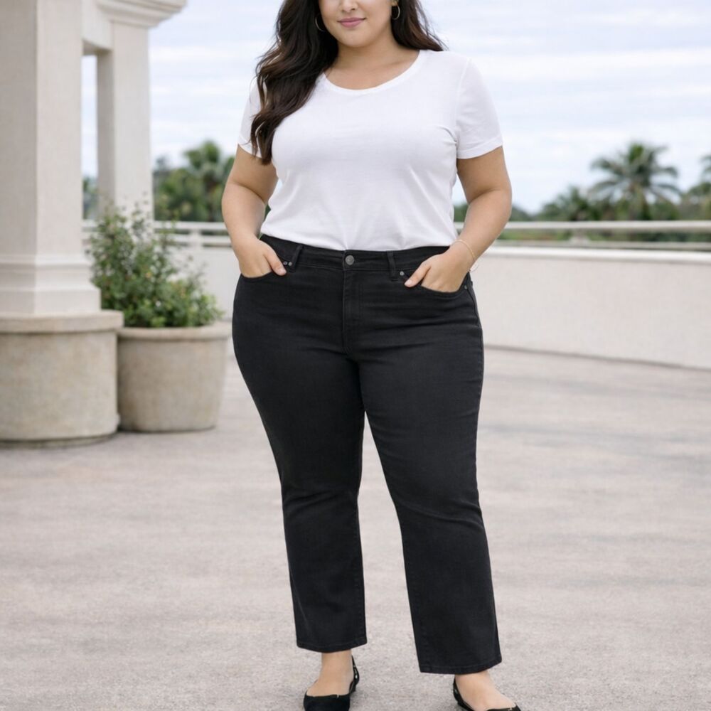 Talbots Heritage Black Ankle Jeans Women’s 18W New With Tags Classic Stretch